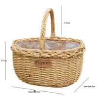 Handwoven Willow Picnic & Shopping Basket