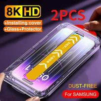 For Samsung Galaxy A57 A37 A17 A07 A56 A36 A05S A15 A25 A26 A35 A55 A04S  A51 A52 A53 A54 A70 A71 A72 A73 Auto-Dust One-click Installation Tempered A02