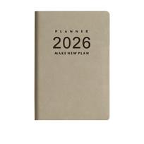Wear-resistant 2026 Schedule Planner Thick Paper Year Planner Notepad  Daily Planning chaki