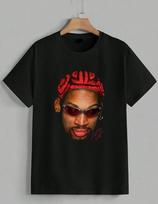 Dennis Rodman Red Zigzag Hair Cool T-Shirt Legend Vintage 90s Graphic Tee Unisex M