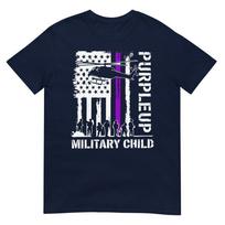 Purple Up For Military Kids Usa Flag Military Child Month TShirt S
