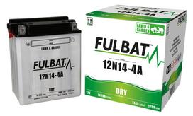 Akumulator Fulbat Ful Dry - 12N14-4A (Suchy, Obsługowy, Kwas W Zestawie)