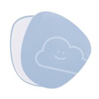 Lightweight and Slim Hand Mirror Fluffy Cloud Sky Blue 2P
