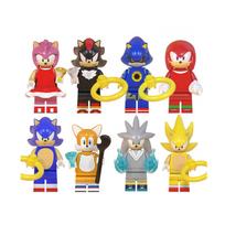 (8 VNT. Sonicas Ežys-A) 24 vnt. Sonic the Hedgehog minifigūrėlės Vaikų žaislas Dovana 8PCS Sonic The Hedgehog-A
