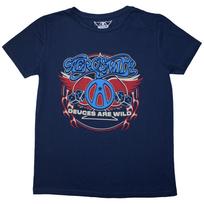 Aerosmith ladies slim fit tshirt rainbow spade official new L