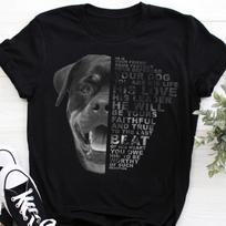 Rottweiler Dog Lover T-Shirt: Funny Rottie Gift L