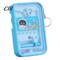 Small Pinball Machine Mini Keychain, Cartoon Pig Duck Astronaut Game Toy, Handheld Stress Reliever Schoolbags Handbag Backpack Purse Charm, mėlyna