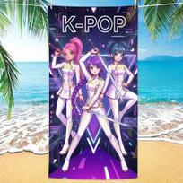 K-Pop Style Beach Towel Girl Group Super Absorbency Suitable For Summer Vacation Yoga And Family Fitness Perfect Gift For Family 40X60CM