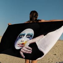 L-Lady Gaga Microfiber Printed Beach Towel Mountain Climbing Yoga Beach Swimming Running Absorbent Soft Towel Cotton 30x30cm