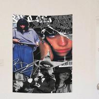 Billie Throw Eilish Tapestry, Hanging Wall Cloth Decoration, For Home Decor, Room Decor, Wall Decor, Wall Art , Flags For R 40CMX60CM