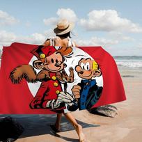 Comic S-Spirou E-Et F-Fantasio Microfiber Blanket Quick Drying Beach Towels Oversized Printing Super Absorbent Pool Towel Cotton 30x30cm