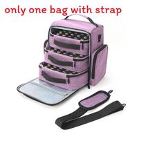 Unisex Polyester Nail Art Carrying Case With Multiple Pockets For Manicure Supplies violetinė