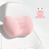 Plush Car Neck Pillow Car Waist Pillow Cute Pink Auto Headrest And Lumbar Support Kawaii Auto Accessories Car Seat Pillow Set