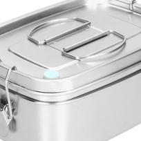 2 Compartment Insulated Lunch Box 304 Stainless Steel Food Storage Container  For Camping sidabras