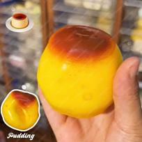 Pudingo streso kamuoliukas Minkštas maisto formos pudingo spaudomas kamuoliukas Fidget žaislai ASMR sensoriniai streso mažinimo žaislai vaikams ir suaugusiems Dovana yellow