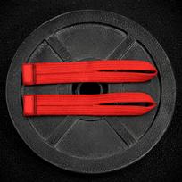 2PCS Reinforced Stitching Lifting Straps Breathable Wrist Wraps  Rowing Workouts raudona