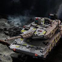 2235 vnt. MOC Karinis Pagrindinis Kovinis Tankas Statybiniai Blokeliai Rinkiniai Šiuolaikinė Armija Šarvuota Transporto Priemonė KF51 Panther Blokelių Žaislas Eksponavimo Modelis Dovana