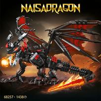 Magic Monster Phantom Ice Flame Dragon toy Ninja Frost Giant Dragon assembly blocks dinosaur 68257 NO BOX