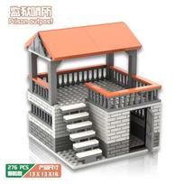 Creative Walled prison guard post building blocks Military Fence prison outpost Bricks Model Compatible with mini  ww2 figures
