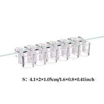 6Pcs Aquarium Plant Holder Clear Planting Bracket Cup Fish Tank Mini Planter Pot Hangable Aquatic Plant Support For Fish Tank