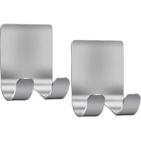 2PCS Shower Shaver Holder Self Adhesive Stainless Steel Heavy Duty Shower Hook for Towel Key Hanging Wall Hooks Bathroom Gadgets