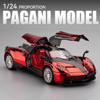 1:24 Pagani Huayra Dinastia Alloy Electroplating Sports Car Model Metal Diecast Racing Car Vehicles Model Sound Light Kids Gifts raudona