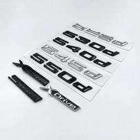 Number Trunk Letters Logo Emblem Sticker For BMW 5 Series 520d 525d 528d 530d 535d 540d 545d E39 E60 E61 F07 F10 F11 G30 G31 520d sidabras