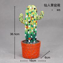 Mosaic Style Resin Ornament Pineapple Cactus Art Sculpture Parrot Statue Desktop Decoration Display Model Figurines Crafts