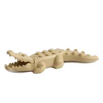MOC Ūkio zoologijos sodo gyvūnų konstravimo kaladėlės Krokodilas Ryklių Delfinas Šimpanzė Karvė Leopardas Edukaciniai žaidimų priedai Kaladėlės Vaikų žaislai