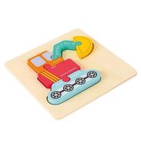 3D Children Wooden Puzzle Embedded Cartoon Animal Jigsaw Puzzles 2 in 1 Animal Cognition Early Learning Puzzle Set
