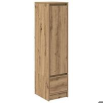 Sideboard/Buffet/Display Cabinet - Rustic - Tall oak artisanal sideboard 29.5 x 34 x 119.5 cm engineered wood @356517