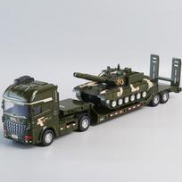 2pcsSemi-carrier container engineering set vehicle excavator transport truck model inertial car education toys gift for children