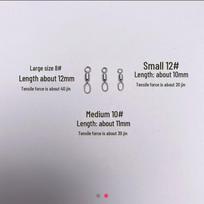 High-Tensile, Rust-Proof, Rice-Shaped Alloy Fishing Swivel - Easy Leader Attachment