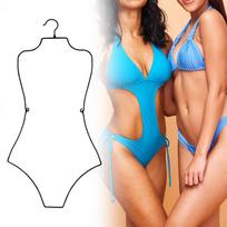 Bikini stovo lentyna maudymosi kostiumams ir apatiniam trikotažui laikyti juoda