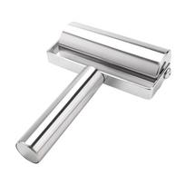 Nerūdijančio plieno dvigalvis kočėlas nelipnus tešlos kočėlas virtuvės koldūnų mašina makaronams picai pyragams kepti 1PCS white