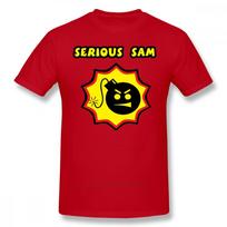 Serious Sam TShirt Serious Sam Replica T Shirt 100 Cotton Summer Tee Shirt Men Cute ShortSleeve Printed Tshirt S
