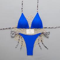 Swimsuit Female Sexy Hot Girl Triangle Tethered Bikini Beach Vacation M mėlyna