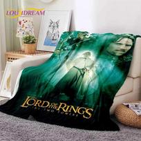 L-Žiedų valdovas H-Hobitas Filmo Minkštas Flanelinis Antklodė Lovoms Miegamojo Sofai Piknikui, Mesti Antklodė Lauko Poilsiui Sumigti Dovana 75cmx90cm blue
