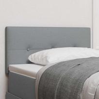 LED Headboard with LED Light Strips Light Grey 90 cm Fabric