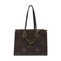[Pre-Owned] Louis Vuitton Onthego MM 'Brown Giant Monogram/Brown Monogram Reverse Canvas' - Very Good #11Z3X1E ONE SIZE