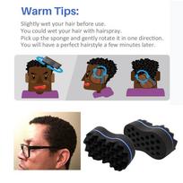 2pcs Double Sided Curl Sponge Extra Thick Barber Curl Sponge Twisting Foam Sponge  Home Use