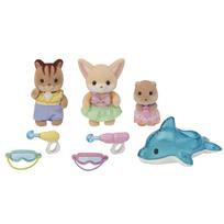 EPOCH Sylvanian Families Nursery School Baby Set ST Mark Ages Sylvanian Families [Friendly -Water Play-] S-75 Certified, 3+, Toy, Dollhouse,