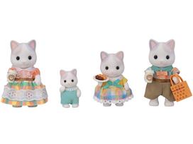 Sylvanian Families Doll Set Cat ST Mark Ages 3 and Toy Epoch [Latte Family] FS-52 Certified, Up, Dollhouse, Co., Ltd.