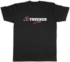 Trucker Babe Mens T-Shirt Cool Lady Truck Driver Tee Gift XXXL