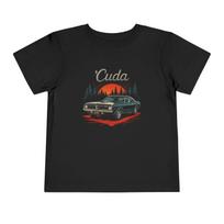 1971 ’Cuda Toddler T-Shirt – Retro Black Muscle Car Sunset Design XXL