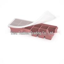 Square Silicone Ice Cube Tray for Easy Release - Food Grade, Soft Bottom, Kitchen & Home Use. With Lid