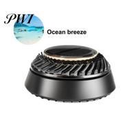 Solar Car Air Freshener Automatic Rotatable Long Lasting Fragrance Space-saving Device Purifying Auto Aromatherapy Diffuser Ornament Interior Ocean breeze juoda