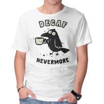 Unisex Crew Neck T-Shirt Decaf Nevermore Graphic Short Sleeve Casual Tee XXXXL