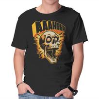 Unisex Crew Neck T-Shirt Skull Anxiety Scream Graphic Short Sleeve Casual Tee XXXL