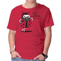 Unisex Crew Neck T-Shirt Ladybug Lover Graphic Short Sleeve Casual Tee L
